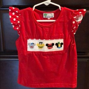 Smocked Mickey and Friends shirt